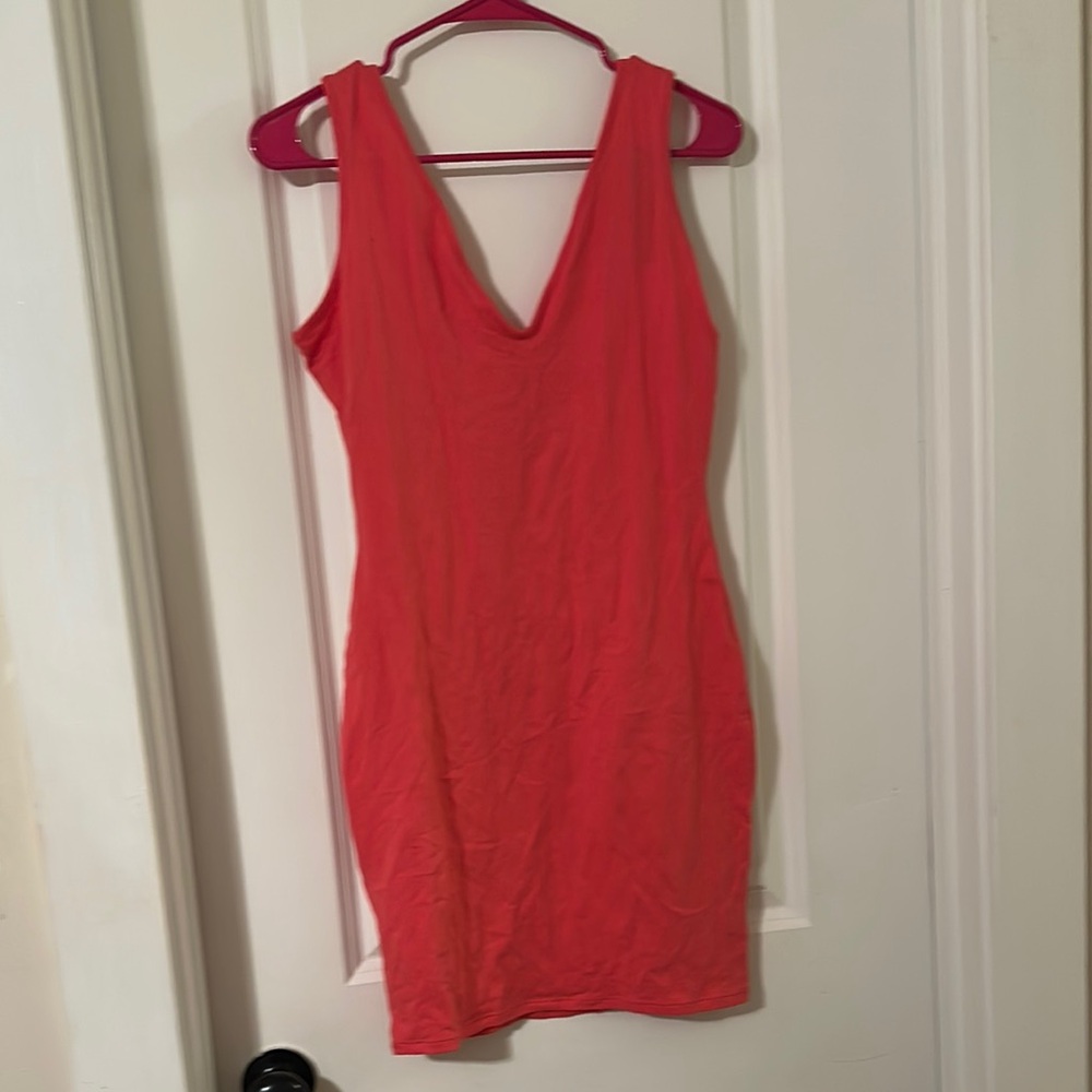 Coral Bodycon Dress